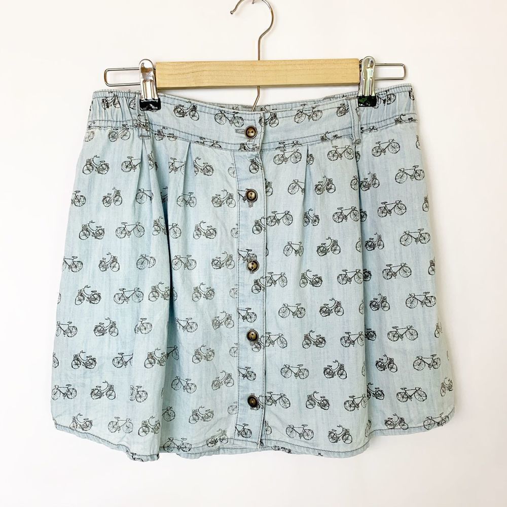 Life in Progress Button Up Denim Skirt - Picture 1 of 7